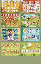 Busy Book for Kids, Animals Vehicles Dinosaurs Stickers, Matching Number & Letter Games, Interactive Learning Activity Book