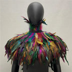 Dress Cape Halloween Wedding Party Shawl Scarf Women Neck Scarves Woman Gothic Style Snood Children Turkey Shawls Feather Y2k
