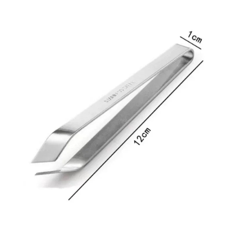 1pcs 430 Stainless Steel Fish Bone Tweezers Pincer Clip Puller Remover Tongs Fish Bone Plucking Clamp Kitchen Gadgets Tools