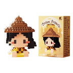 Disney 214 style Winnie LinaBell StellaLou Building Blocks Princess Cartoon Figrues Bricks Children's Assembly Toys Model Gift