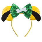 2026 Trip Mouse Ears Headband for Girls Women Sequin Castle 5"Bow Hairband Festival Party Cosplay DIY Hair Accessories