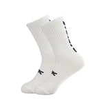 5 Pairs Cycling Socks Men Letter Breathable Bicycle Sport Running Socks Mid Tube Compression Outdoor Racing MTB Road Bike Socks