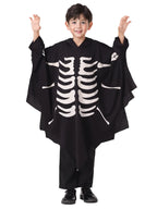 Boys Luminous Ghost Bat Cosplay Cape Horror Themed Party Outfit For Kids Halloween Costumes