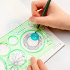 Creative Geometry Spirograph Drawing Stencils Set Painting Template Art Crafts Kids Educational Toy Variety of Flowers Ruler