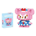 Disney 214 style Winnie LinaBell StellaLou Building Blocks Princess Cartoon Figrues Bricks Children's Assembly Toys Model Gift