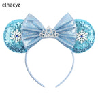 Mickey Cartoon Olaf Headbands for Kids Cute Snowman Ears Hair Accessories Women Elsa Frozen Hairband Girls Cosplay Headwear Gift