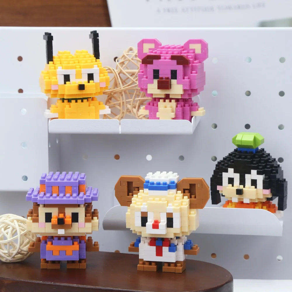 Disney Stitch Building Blocks Anime Kawaii Cartoon mini Action Children's Figures Blocks Bricks Assemble DIY Toys Gift for Kids
