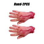 Halloween Fake Bloody Body Parts Realistic Severed Hands Legs Arms Props for Haunted House Scary Prank Party Decorations