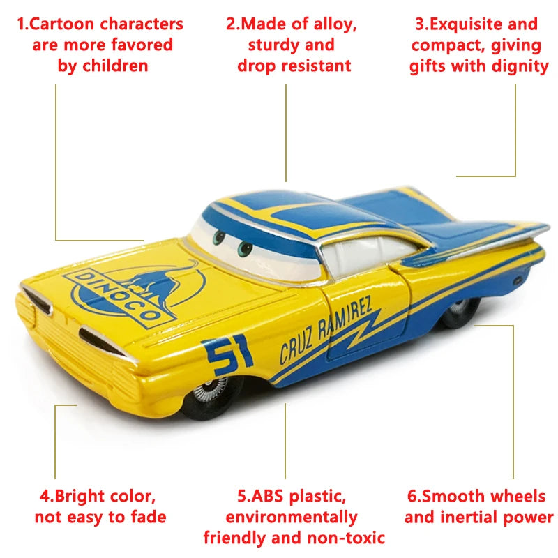 Disney Pixar Cars Ramone Series Colors Golden Green Red Purple 1:55 Alloy Diecast Children's Toy Car Model Gift