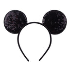 2026 Festival Party Cosplay Mouse Ears Headband 3.3" Ears Glitter Hairband For Boys Girls DIY Cartoon Hair Accessories