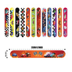 12Pcs Cars Series Slap Bracelets Snap Circle Cute DIY Bracelet Wristbands of Anime for Kids Party Favors Fun Birthday Gifts
