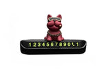 Cute Funny Bulldog Car Temporary Parking Number Plate - Dashboard Decor Auto Accessories Cute Gift Automobiles Voiture
