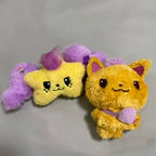 Kpop NTC WISH Sakuya RIKU YUSHI Tea Cat Doll Plush Dog Keychain NTCWISH Cartoon Keychain Bag Pendant Keychain Fans Collect Gif