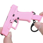 Mini Tactical Pistol Shape Car Keychain for Men Portable Decorations Detachable Keyring Realistic Model Toy Bag Accessories