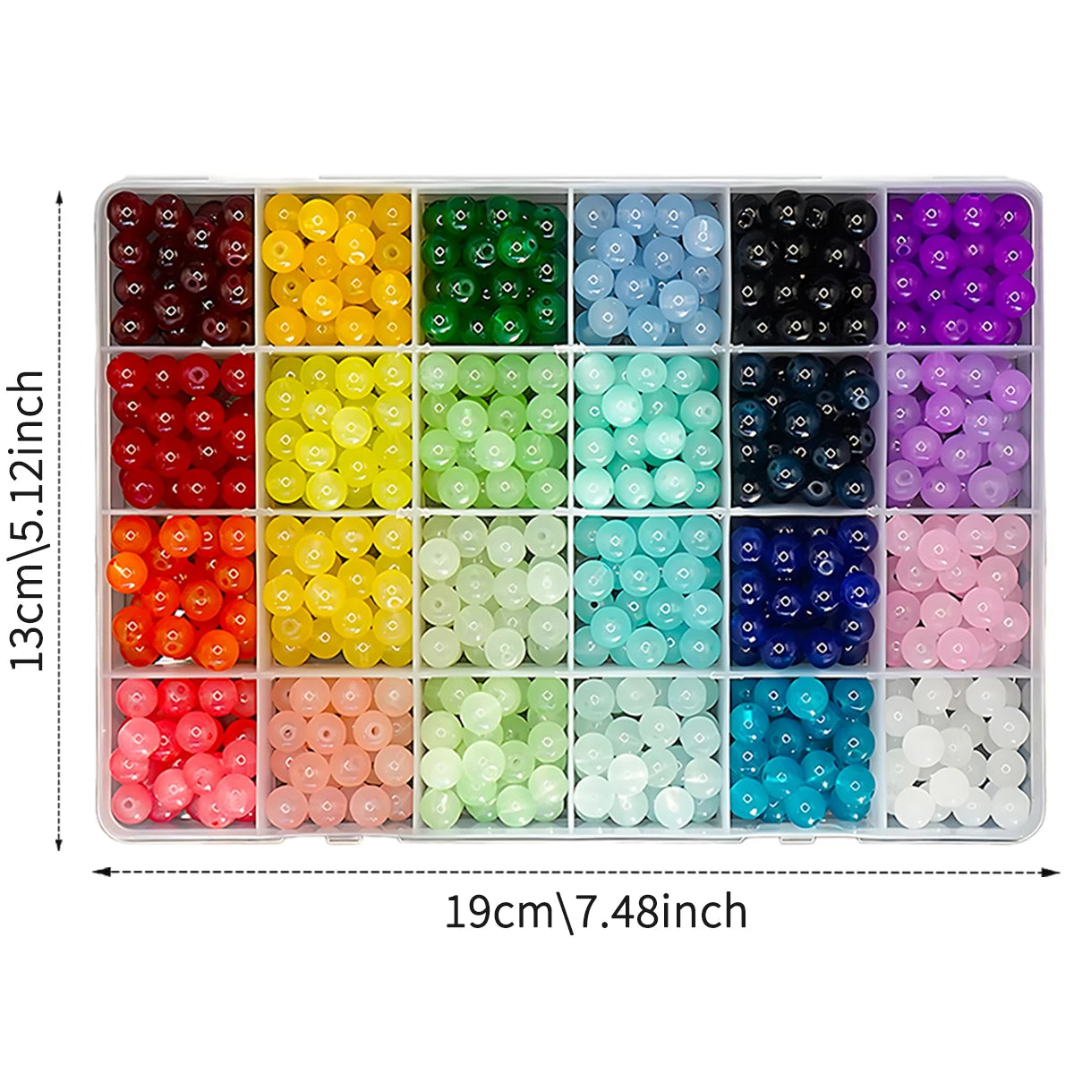 24-Color 8mm Crystal Bead Bracelet Making Kit - 360/480/720 Pieces Jewelry Glass Beads round Beads Suitable for Crafting