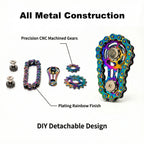 Rainbow Fidget Spinner Zinc Alloy Mechanical Bike Chain Gear Sprocket Flywheel Silent Hand Spinner Iridescent Colorful Stress