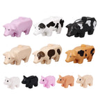 MOC Animal Scene Building Blocks Zoo Ducks Cat Dog Penguin Eagle Dove Wolf Bear Deer Shark Snake Mice Sheep DIY Toys Bricks K055