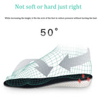 1Pair Height Increase Insoles Unisex Shoes Insole Height Lift Adjustable Cut Shoe Heel Insert Taller Support Absorbant Foot Pads