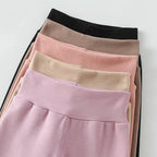 3/1 Piece Set For Autumn And Winter Children Solid Color Medium High Waist Thick Leggings Boys And Girls Fleece Warm Casual Pant