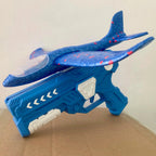 Glowing & Non-Glow Foam Catapult Plane,  Outdoor Shooting Toy Gun, Rotating Boomerang Flying Aircraft Model