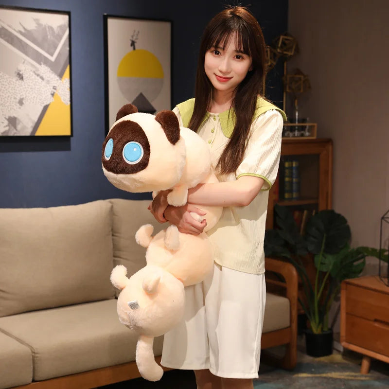 50/80/130CM Creative Cat Caterpillar Plush Toys Stuffed Soft Animal Long Pillow Funny Bed Cushion for Children Gift