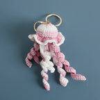 Ocean Series Animal Doll Crochet Keychain Handmaking Knitted Tropical Fish Keyrings Crochet Shark Doll Keychain Custom Accessory