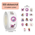 500pcs/Roll Cartoon Gabbys Dollhouse Roll Stickers Graffiti Luggage Suitcase Skateboard Phone Cute Sticker Children Decal Gifts