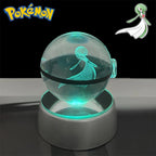 Pokemon 3D Crystal POKE BALL Figure Toys Snivy Dragonair Blastoise Venusaur Milotic Raichu Night Light LED Lamp Base Model Dolls