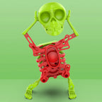 Swinging Skeleton Decor Moving Halloween Ornament Spooky Dancing Bone Figure for Home Office Party Trick Decoration Gift