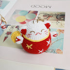 Exquisite Kitten Doll Crochet Keychain For Bag Pendant Knitted Small Cat Doll Keyrings Cute Kitten Keychain Custom Accessories