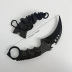 18.8cm Night Talon Knife Metal Model with Sheath Outdoor Training Alloy Karambit Safety Cosplay Prop Black Claw Knives Toys Boys