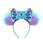 2026 Trip Mouse Ears Headband for Girls Women Sequin Castle 5"Bow Hairband Festival Party Cosplay DIY Hair Accessories