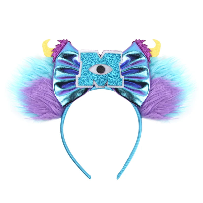 2026 Trip Mouse Ears Headband for Girls Women Sequin Castle 5"Bow Hairband Festival Party Cosplay DIY Hair Accessories