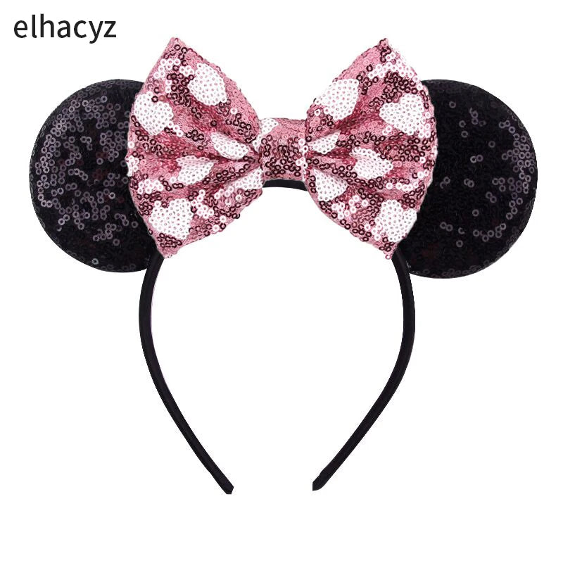2026 Chic Embroidery Sequin Ears Headband Classical DOT Bow Hairband For Girls Women Party Head Wear Kids DIY Hair Accessories