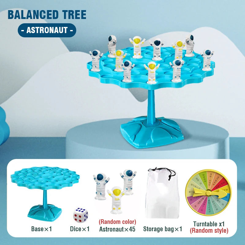 Fun Frog Balance Tree Children Math Toys Balancing Board Game Parent-child Interaction Tabletop Balance Game Toy Gift for Kids