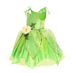 Girls Tinkerbell Fairy Costume – Green Princess Dress Outfit