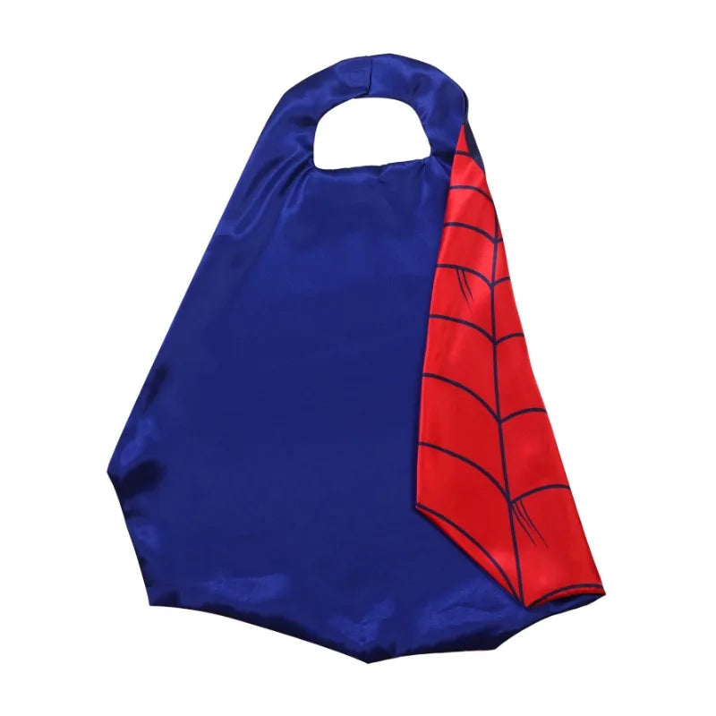 Cartoon Superhero Costume Set for Boys and Girls Halloween Dress Up Spider Cape and Mask with Wristband