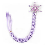 New Frozen Series Elsa Headband For Girls Snow Wig Braid Rhinestones Crown Hairband Birthday Party Princess DIY Hair Accessories