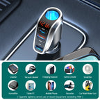 SEAMETAL 66W Car Charger PD20W QC3.0 Port USB Type Fast Charging Phone Charger 12V/24V Universal Cigarette Lighter Power Adapter