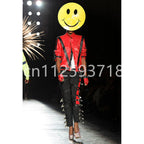 Michael Jackson Thriller Scary Costumes Red Leather Jacket for Women Man Adults Dress Halloween Christmas