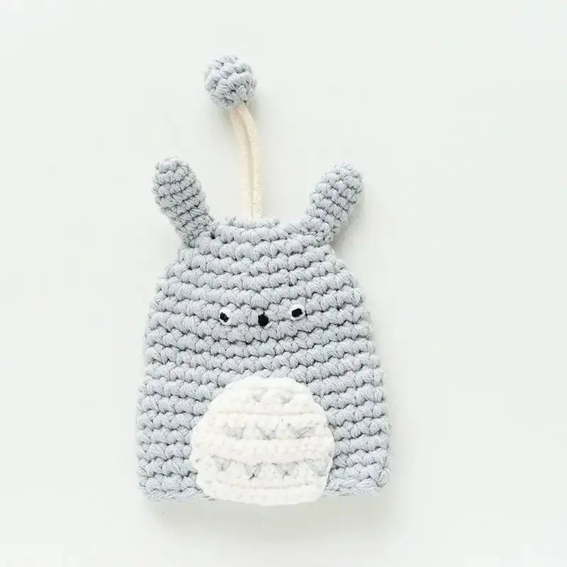 Cute Animal Doll Crochet Keychains For Keys Storage Funny Puppy Series Knitted Bag For Car Keys Holder Keyrings Custom Wholesale