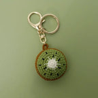 Cute Fruit Series Crochet Keychain Handmaking Knitted Strawberry Keyrings Cute Cherry Keyrings For Bag Pendant Custom Accessory
