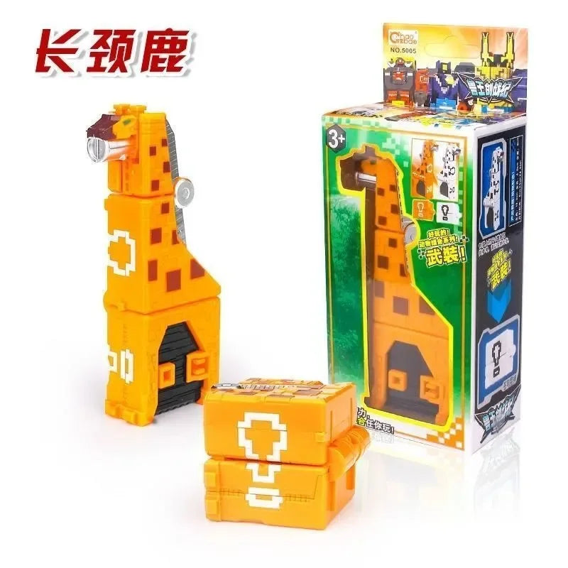 Power Assembling Educational Toys Math Cube Transformation Robot Digits Puzzle Ranger Animals boy toy for Kids