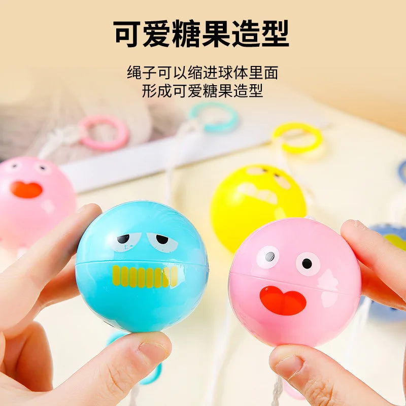 Rotating Flash Flying Ball Toy Rotating Cable Toy LED Light Luminous Leisure Stress Relief Toy Gift Children's Reward 51mm