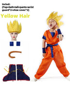 Boys Girls Halloween Son Goku Cosplay Costumes For Kids Outfit Bodysuit Men Krillin Training Clothes Saiyan Outfits Wig Dress Up