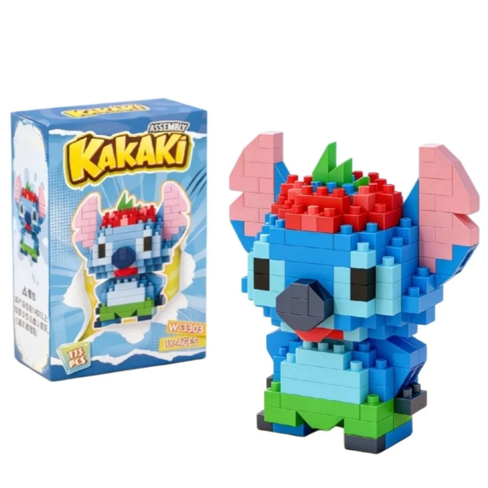 Disney 214 style Winnie LinaBell StellaLou Building Blocks Princess Cartoon Figrues Bricks Children's Assembly Toys Model Gift