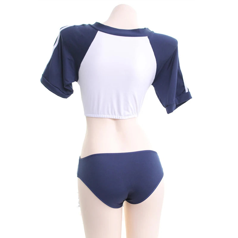 AniLV Japanese Anime Girl Student Gymnastics Gym Outfit Cheerleader Uniform Costume School Girl Sports Sukumizu Cosplay