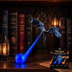 Fire Breathing Dragon Bookshelf Nook Light 3D Printed Flying Dragon Shelf Decor Lover Gift for Halloween Indoor Table Display