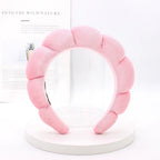Sponge Spa Headband Velvet Washing Face Wide Padded Headband Skin Care Makeup Removal Shower for Women Girls Hair Accessories