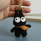Exquisite Kitten Doll Crochet Keychain For Bag Pendant Knitted Small Cat Doll Keyrings Cute Kitten Keychain Custom Accessories
